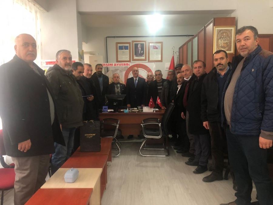 Selmanoğlu ve Başkan Gürtürk, Köy Muhtarları Derneğini Ziyaret Etti