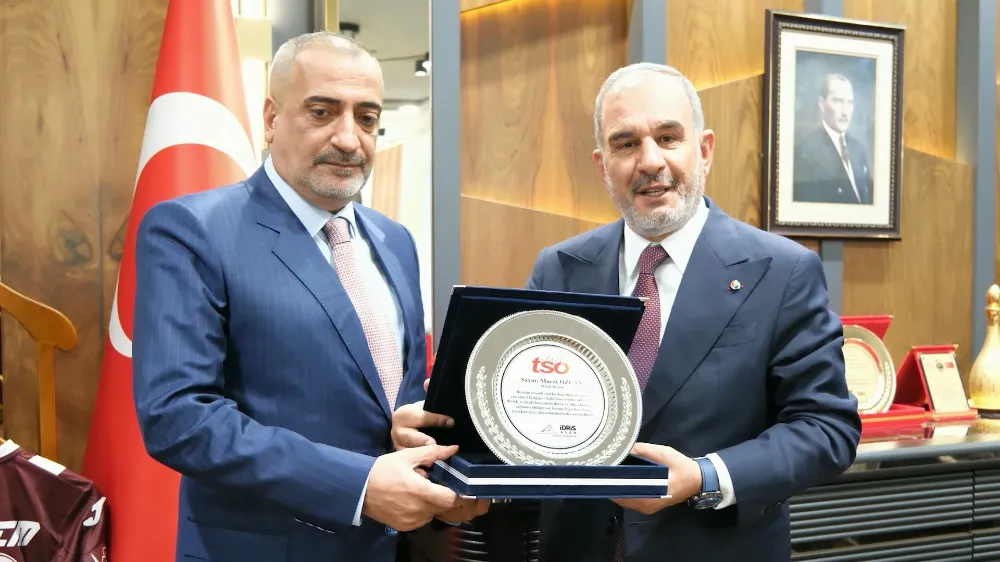 ETSO Başkanı Alan’dan İş İnsanı Murat Özcan’a Plaket
