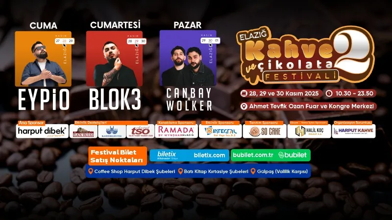 Elazığ, Kahve ve Çikolata Festivali ile Tat ve Kültür Şölenine Hazırlanıyor