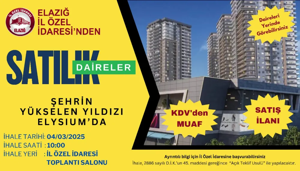 Elazığ’ın Yeni Gözdesi Elesiyum’da KDV’siz Daire Fırsatı!