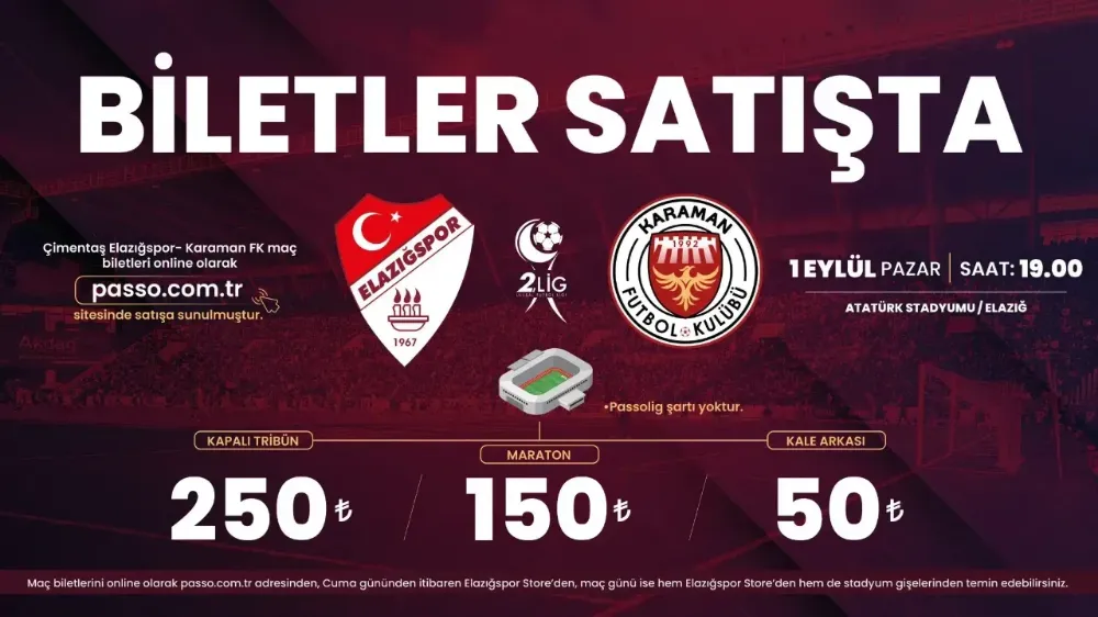 Elazığspor-Vanspor Maçına Yoğun İlgi: Biletler 24 Saatte Tükendi