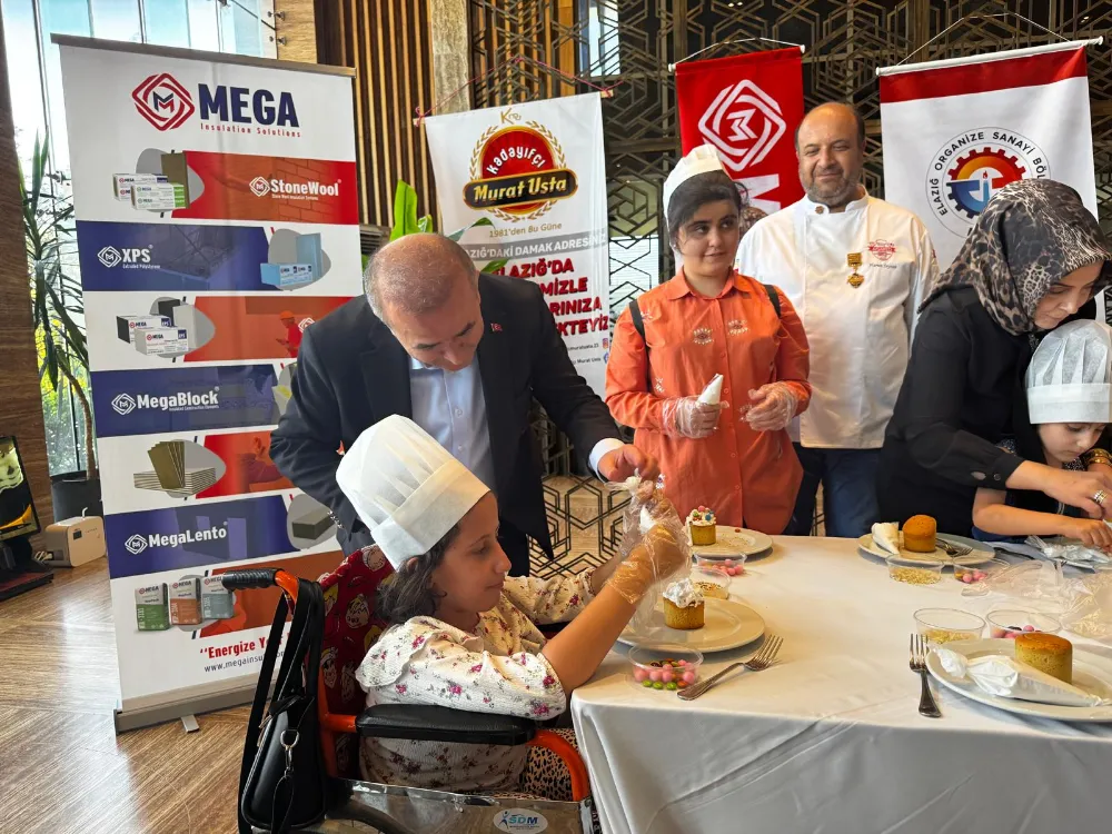 GASTRO-ELAZIĞ 2025 PASTA SÜSLEME YARIŞMASINDA DOWN SENDROMLU ÖZEL ÇOCUKLAR KALPLERİ FETHETTİ