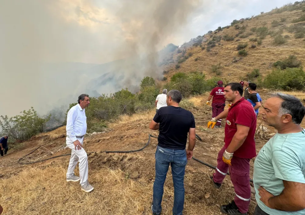 Elazığ’da Ahır Yangını Ormana Sıçradı, 2 Orman İşçisi Dumandan Etkilendi