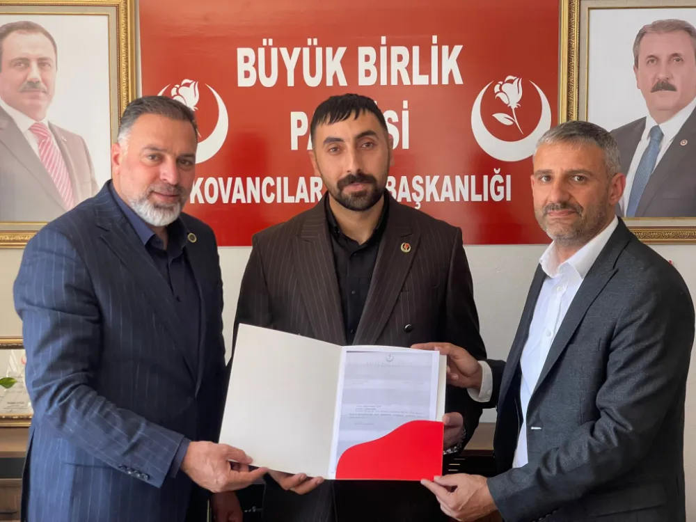 Kovancılar Büyük Birlik Partisi İlçe Başkanlığı’na Ömer Faruk Çelik atandı