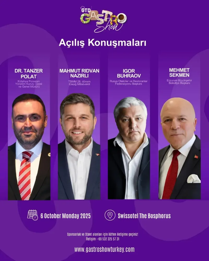 MİLLETVEKİLİ NAZIRLI ELAZIĞ LEZZETLERİNİ GASTROSHOW’DA ANLATACAK